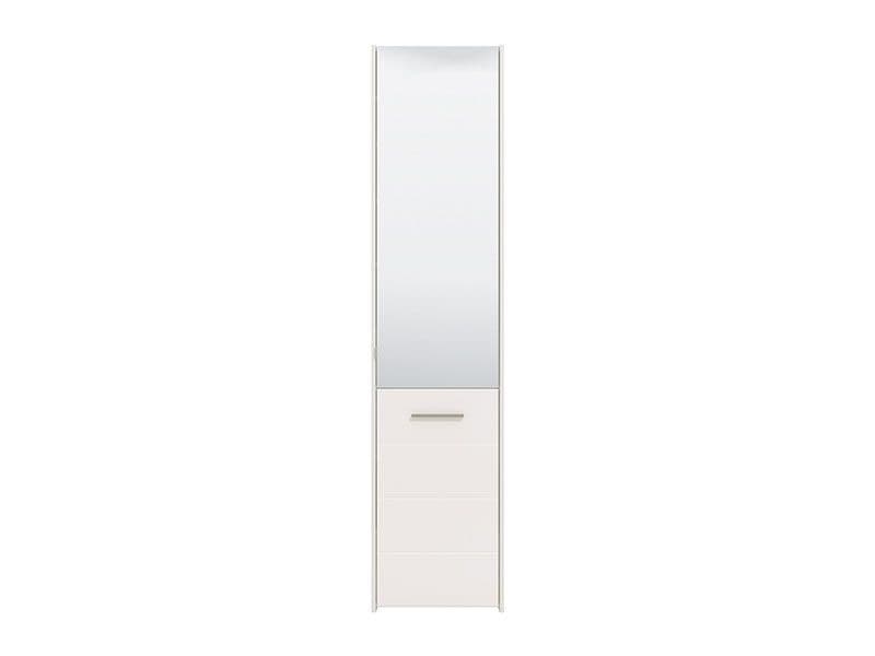 Osaka White Mirrored Slim Shoe Cabinet Cupboard - 11012393