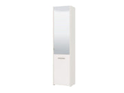 Osaka White Mirrored Slim Shoe Cabinet Cupboard - 11012393