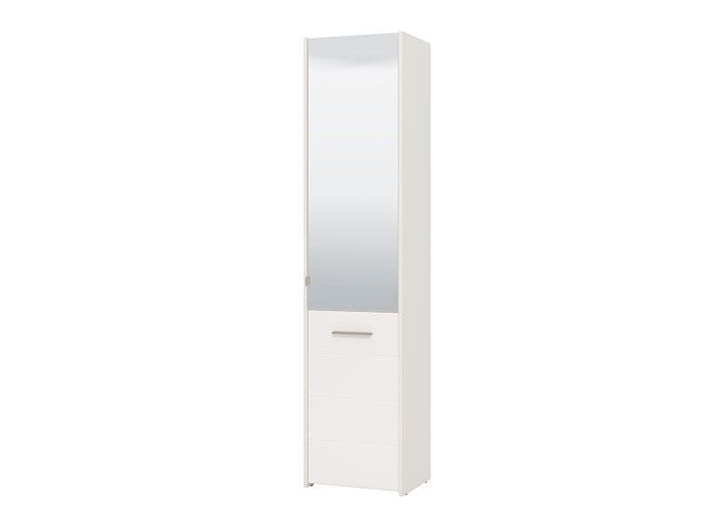 Osaka White Mirrored Slim Shoe Cabinet Cupboard - 11012393
