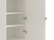 Osaka White Mirrored Slim Shoe Cabinet Cupboard - 11012393