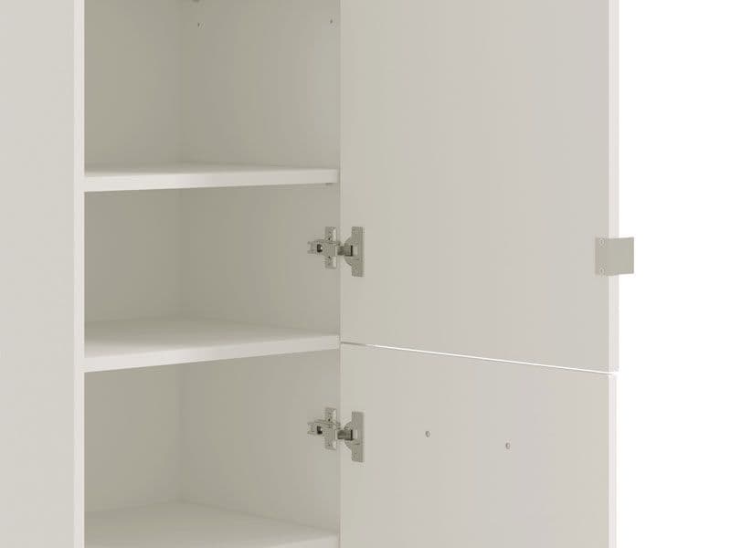 Osaka White Mirrored Slim Shoe Cabinet Cupboard - 11012393