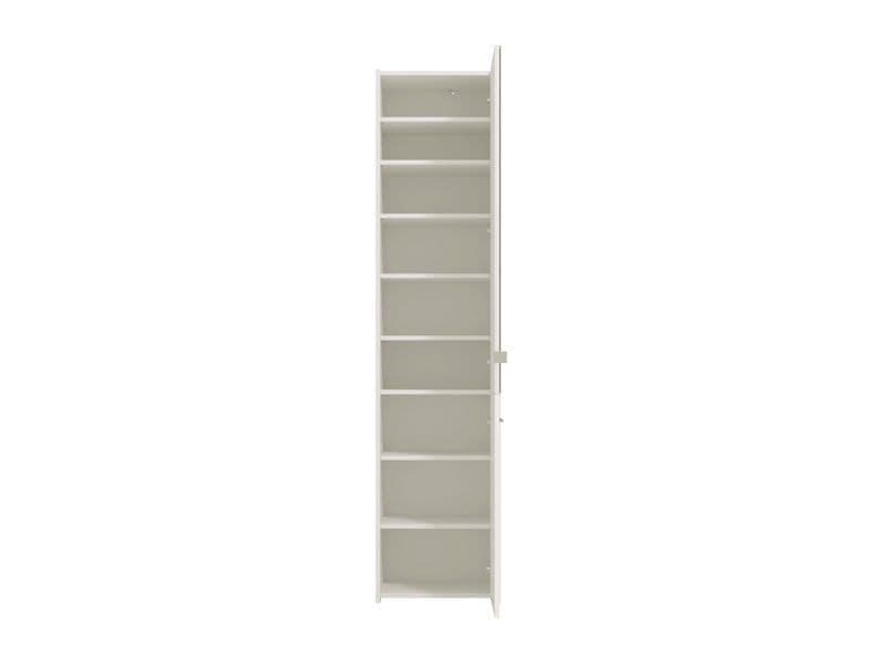 Osaka White Mirrored Slim Shoe Cabinet Cupboard - 11012393