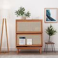 Duo Sideboard, Side Cabinet, Rattan & Wood - very sideboard