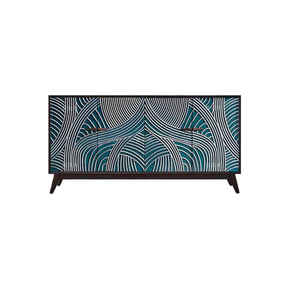 Pavia Sideboard, side view of sliding door sideboard