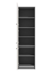 Pedro White High Gloss And Grey 60cm Tall Kitchen Larder Unit Pantry Cupboard - 11012312