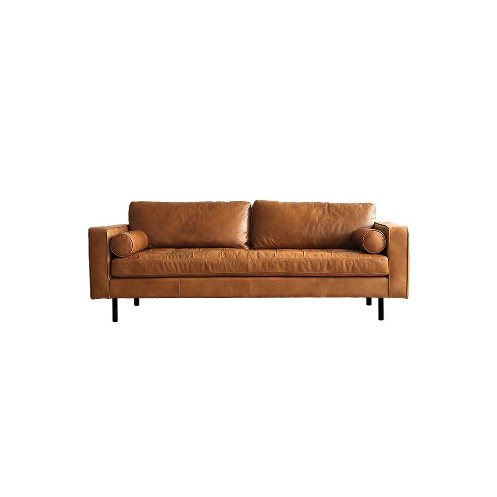 Porto Three Seater Sofa, Real Leather with suede corner sofa