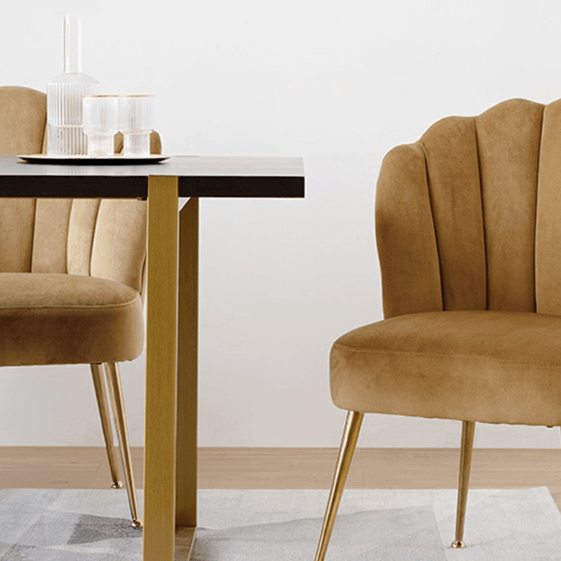 R3 Shell Dining Chair, Velvet-Weilai Concept-Weilai Concept