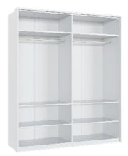Rado 4 Door White High Gloss Mirrored Wardrobe - 3155