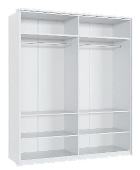 Rado 4 Door White High Gloss Mirrored Wardrobe - 3155