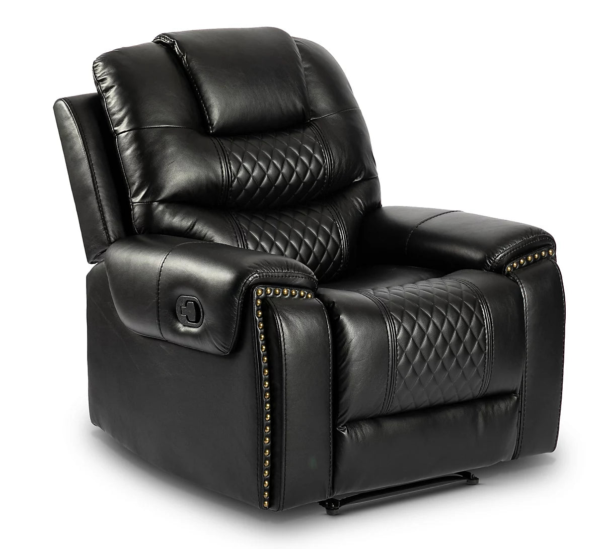 Stanley Manual Recliner Sofa Black Armchair