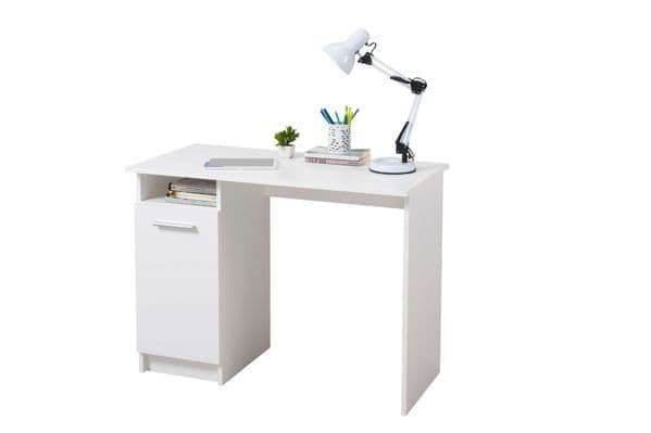 Reygo Matt White Computer Desk - 11008652