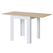 Riccardo White And Light Oak Effect Small Extending Dining Table - 3242