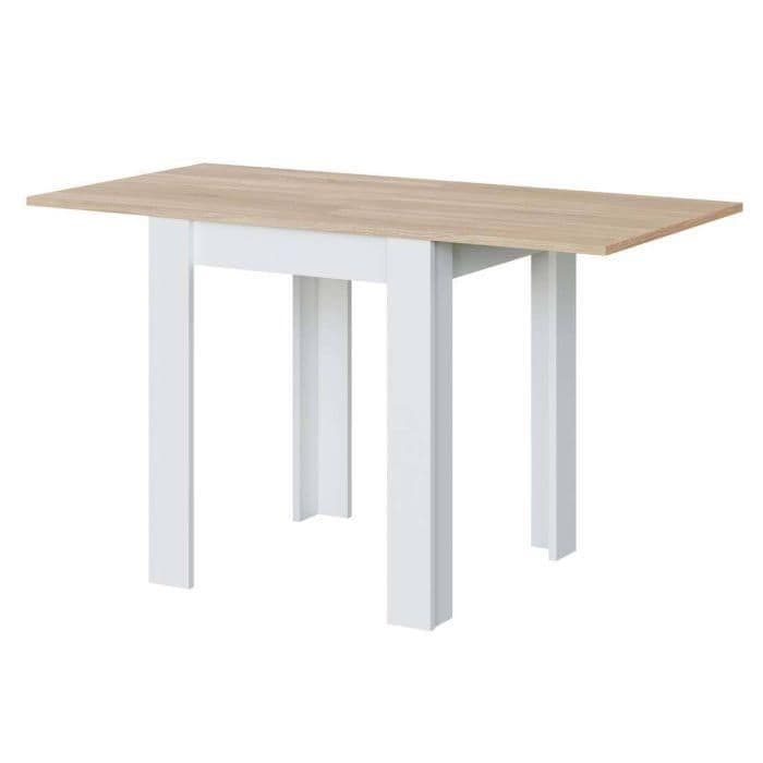 Riccardo White And Light Oak Effect Small Extending Dining Table - 3242