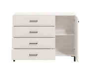 Romero White 1 Door 4 Drawer Sideboard Storage Unit - 11012347