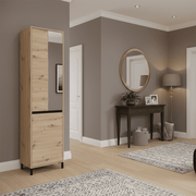 Rosmara Artisan Oak Effect Slim Narrow Shallow Depth Hallway Wardrobe - 11014055