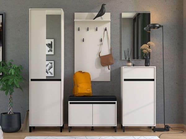 Rosmara Cashmere Taupe Slim Narrow Shallow Depth Hallway Wardrobe - 11014467