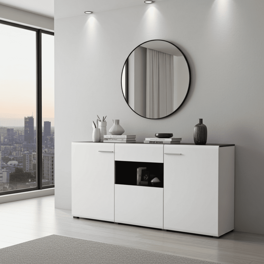 Royce White 3 Door Sideboard - 11008632