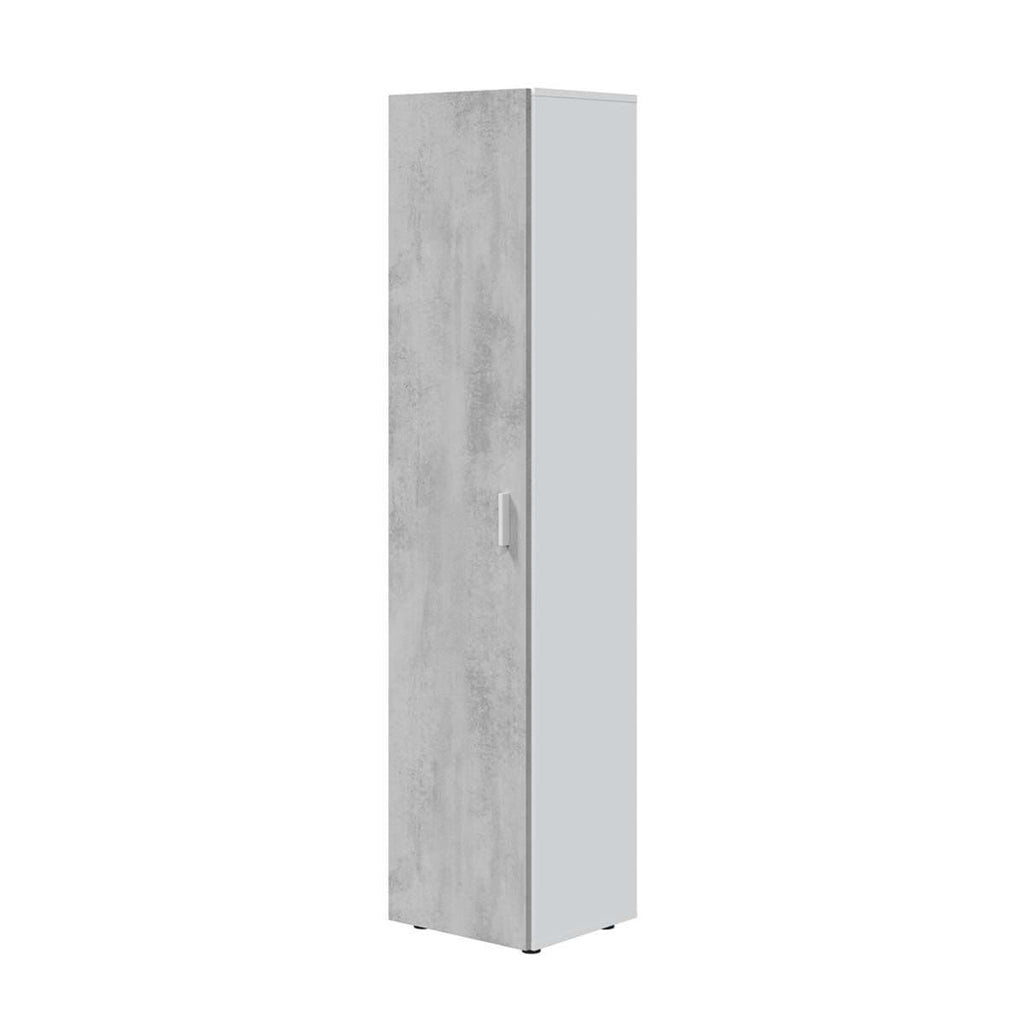Ruben Narrow Grey & White 1 Door Universal Utility Storage Cupboard - 3245