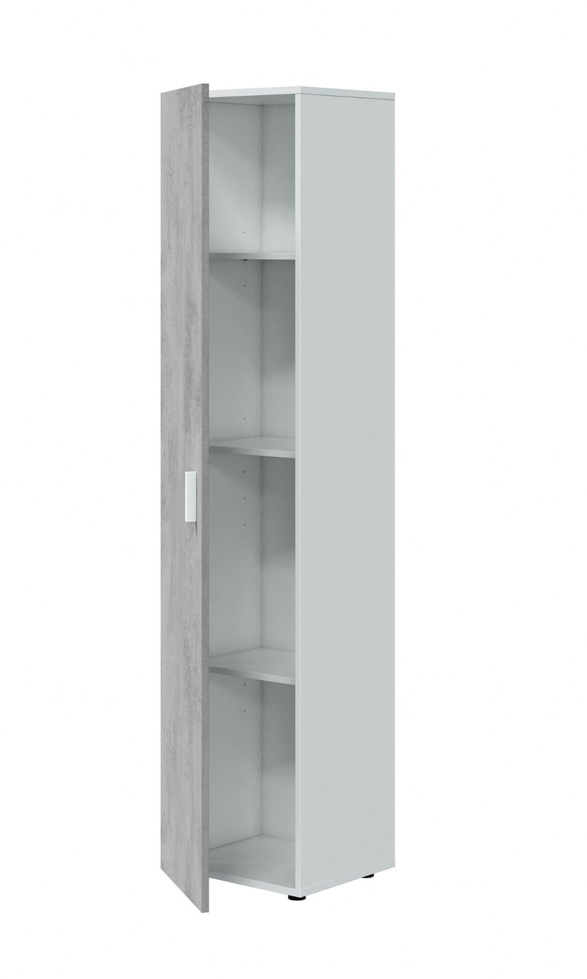 Ruben Narrow Grey & White 1 Door Universal Utility Storage Cupboard - 3245