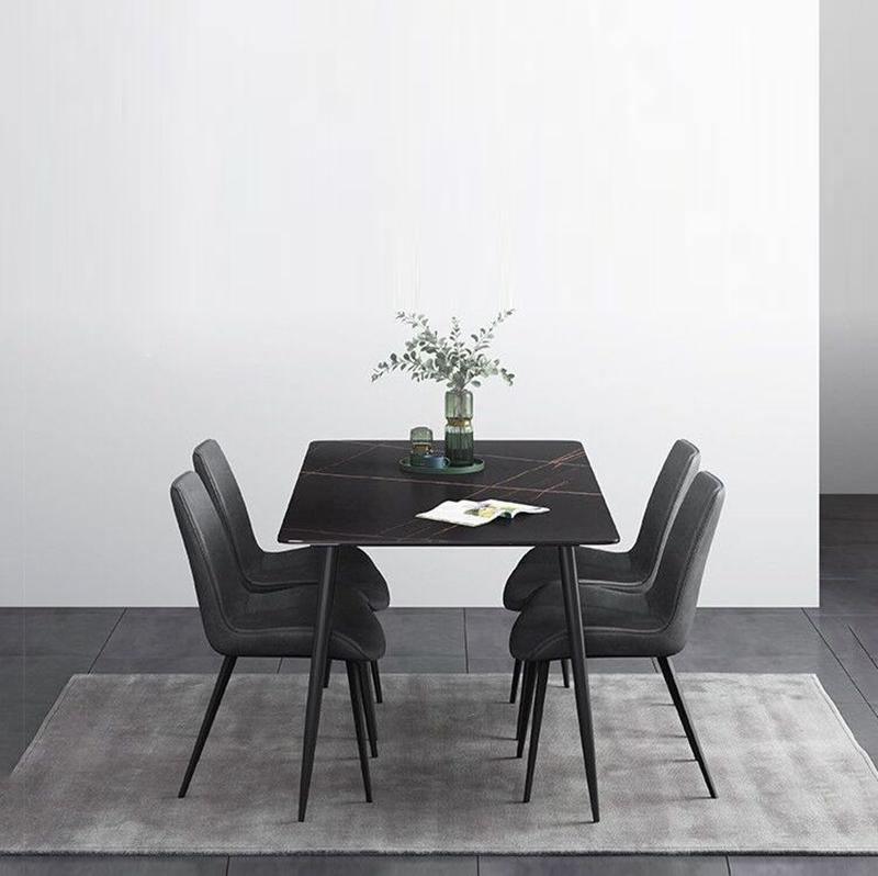 Samirah Dining Table, Sintered Stone with dining table 4 chairs