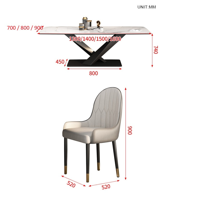 Sanders Dining Table, Sintered Stone with dining room table with pedestal