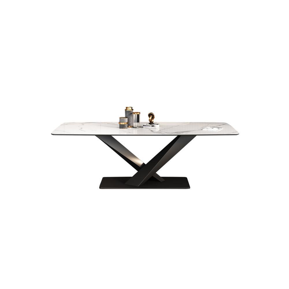 Sanders Dining Table, Sintered Stone with dining table reclaimed timber