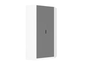 Santino High Gloss Grey And White Corner Wardrobe - 2944