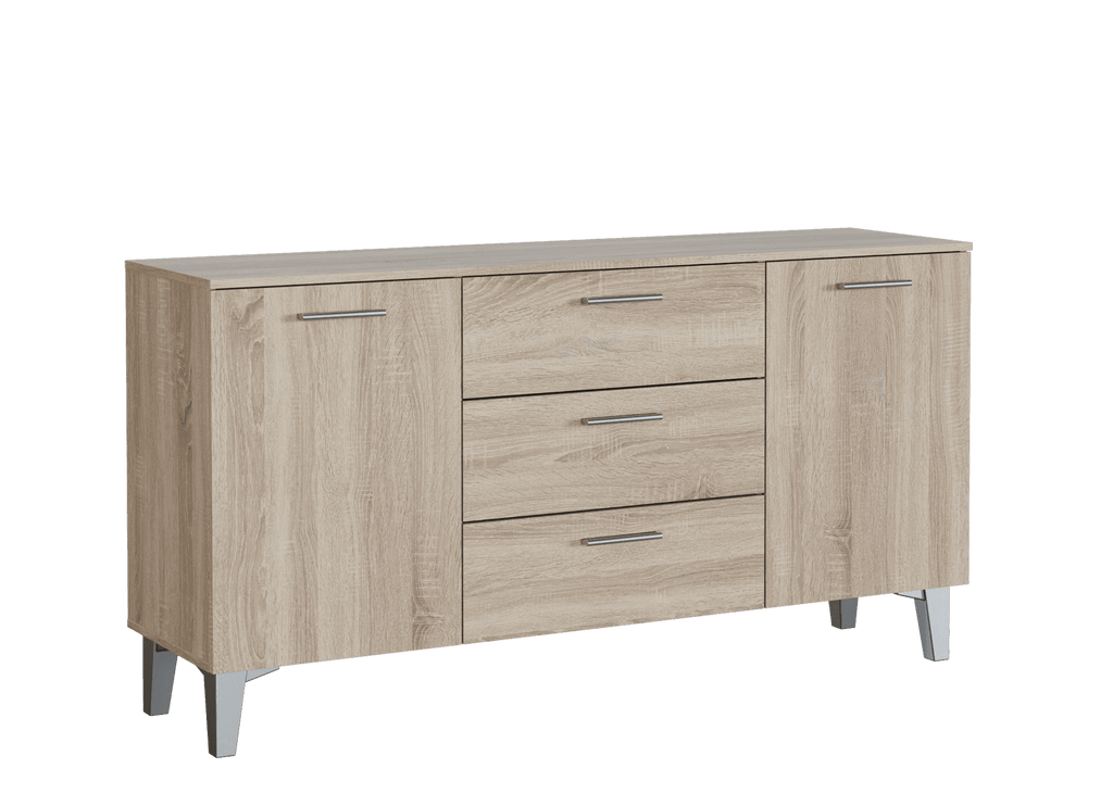 Santino Sonoma Oak Effect Large Wide 2 Door / 3 Drawer Sideboard - 3235