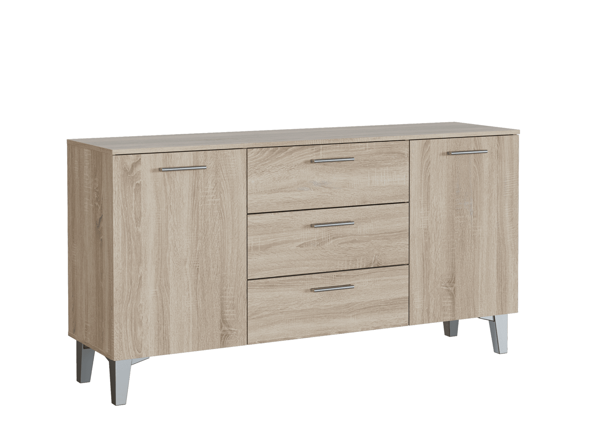 Santino Sonoma Oak Effect Large Wide 2 Door / 3 Drawer Sideboard - 3235