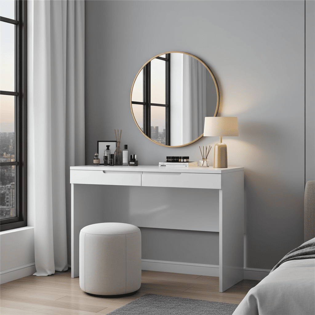 Santino White Gloss 2 Drawer Dressing Table S31 - 2712