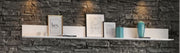 Santino White Gloss Long Floating Wall Shelf S24 - 2939