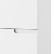 Santino White Gloss Short Narrow Bookcase S10 - 2947