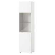 Santino White Gloss Tall 1 Glass Door Display Unit S25 - 2951