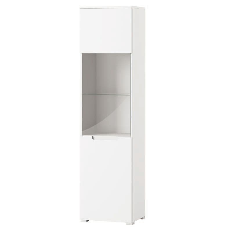 Santino White Gloss Tall 1 Glass Door Display Unit S25 - 2951