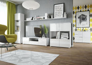 Santino White Gloss Tall 1 Glass Door Display Unit S25 - 2951