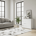 Santino White High Gloss Narrow Sideboard S5 - 2618