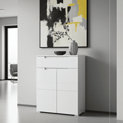 Santino White High Gloss Tall Sideboard S19 - 2929