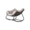 Seattle Rocking Chair, Indoor/ Outdoor Furniture-Weilai Concept-Black Base + Beige Seat Pad-Weilai Concept