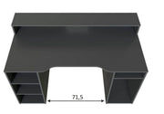 Sega Dark Grey Gaming Desk With Hutch - 3079