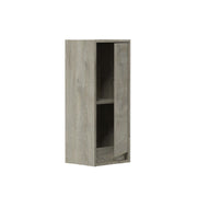 Shaarawy Grey Oak Effect 1 Door Wall Mounted Floating Bathroom Cupboard - 3225