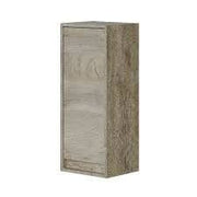 Shaarawy Grey Oak Effect 1 Door Wall Mounted Floating Bathroom Cupboard - 3225