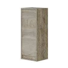 Shaarawy Grey Oak Effect 1 Door Wall Mounted Floating Bathroom Cupboard - 3225