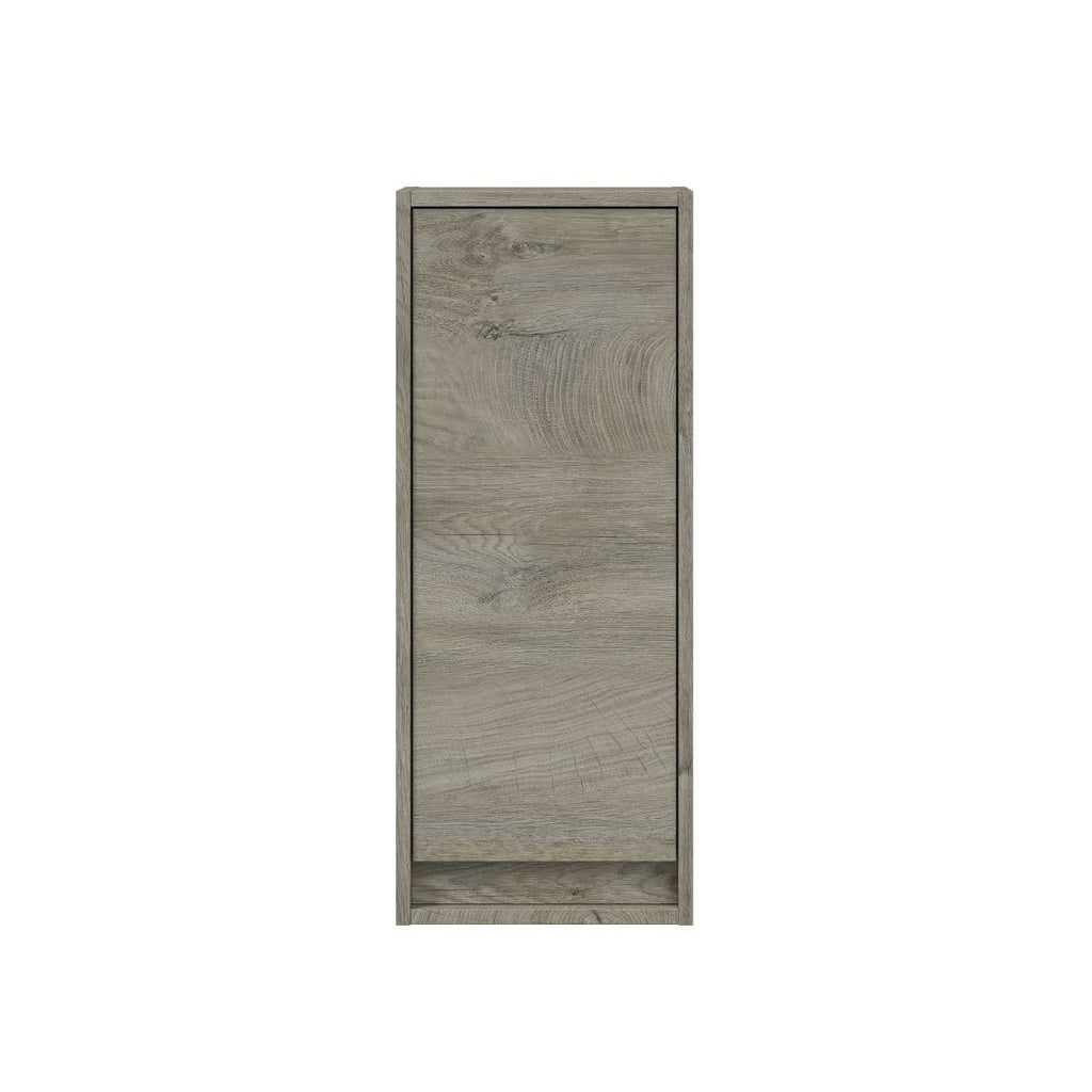 Shaarawy Grey Oak Effect 1 Door Wall Mounted Floating Bathroom Cupboard - 3225