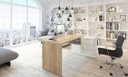 Siena Oak And White Desk - 2897