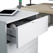 Siena Oak And White Desk - 2897