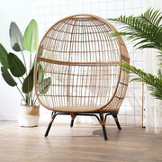Simera Rattan Garden Ball Chair with Stand, Indoor/ Outdoor Furniture-Weilai-Weilai Concept