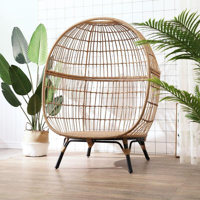 Simera Rattan Garden Ball Chair with Stand, Indoor/ Outdoor Furniture-Weilai-Weilai Concept