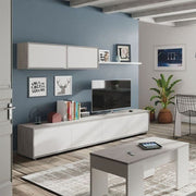 Simons Concrete Grey And White TV Entertainment Cabinet - 3217