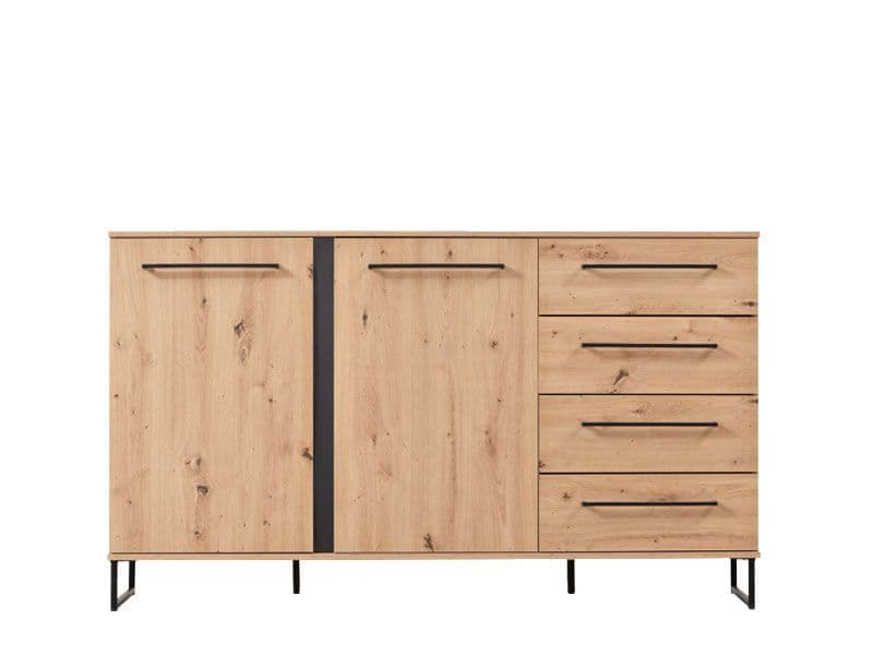Sorrento Oak Effect 2 Door 4 Drawer Sideboard - 11008230