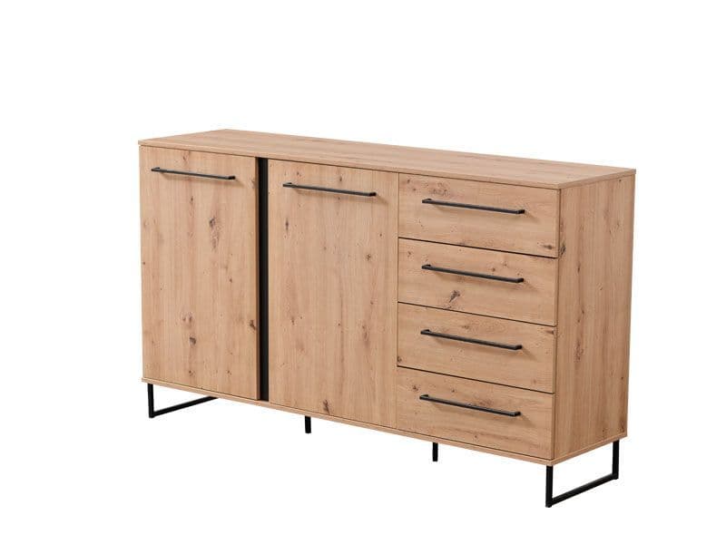 Sorrento Oak Effect 2 Door 4 Drawer Sideboard - 11008230